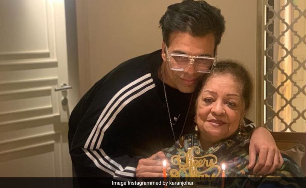 Karan johar with his mom