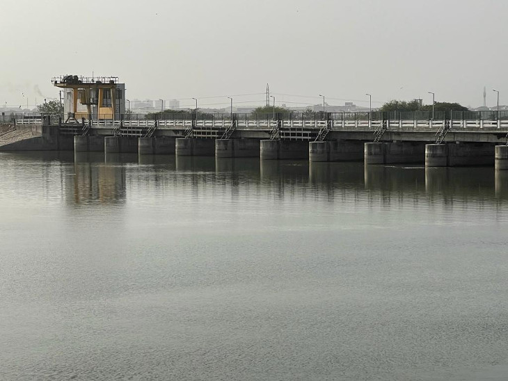 Constant water inflow in Bhadar Dam.