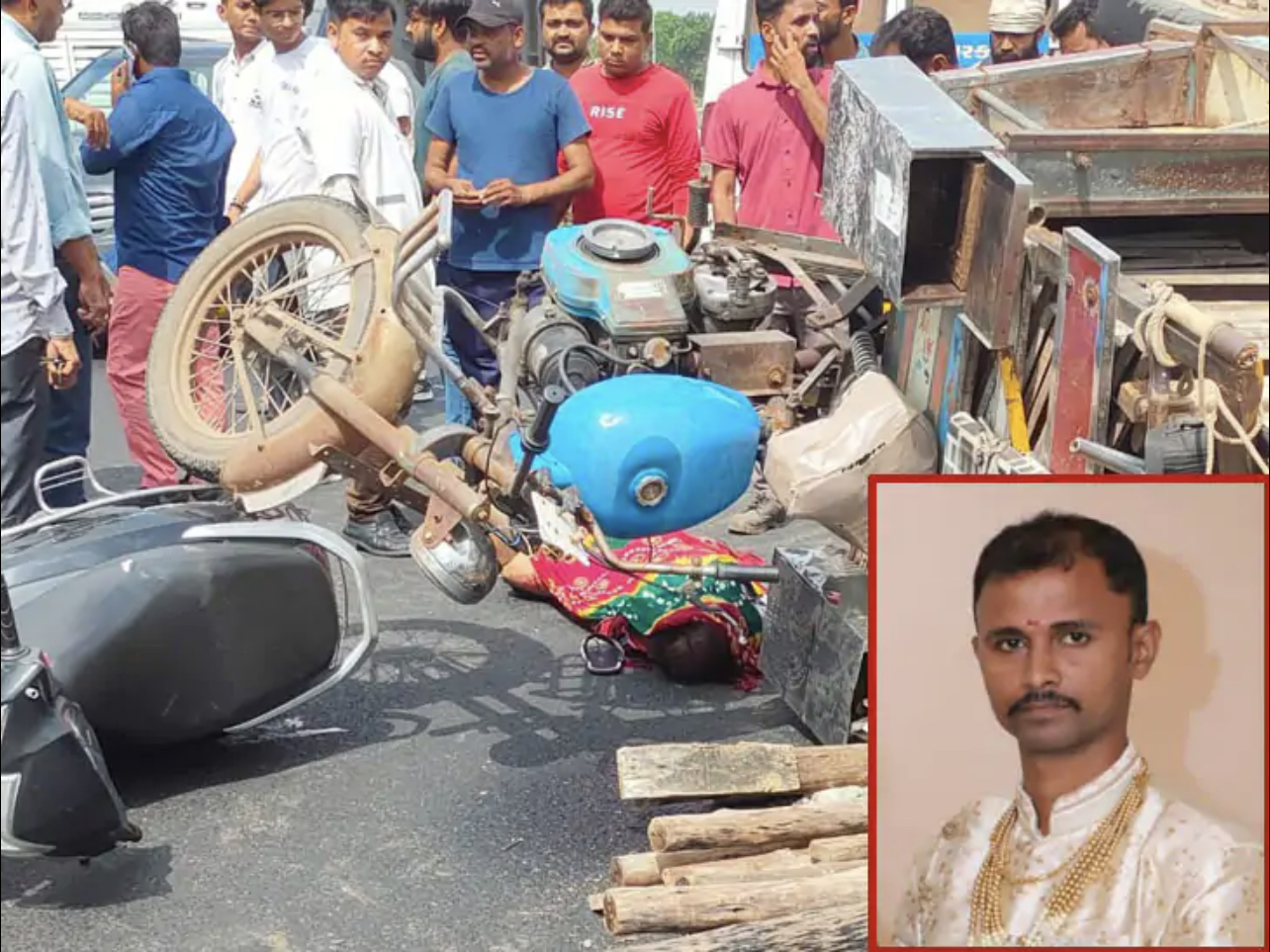 Yesterday, a young man was killed after being hit by a rickshaw